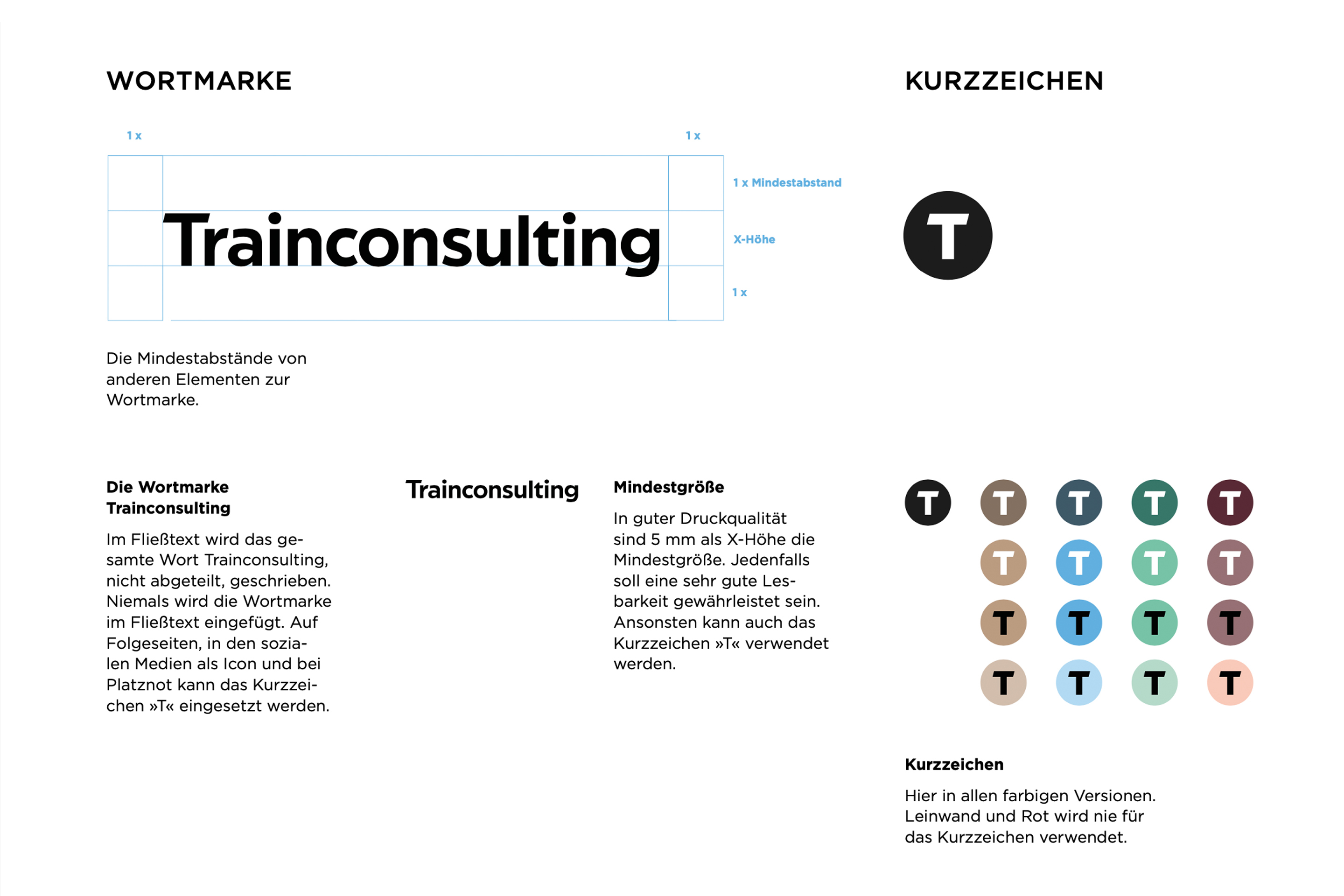 Branding für Trainconsulting: Logo, Wortmarke, Zeichen