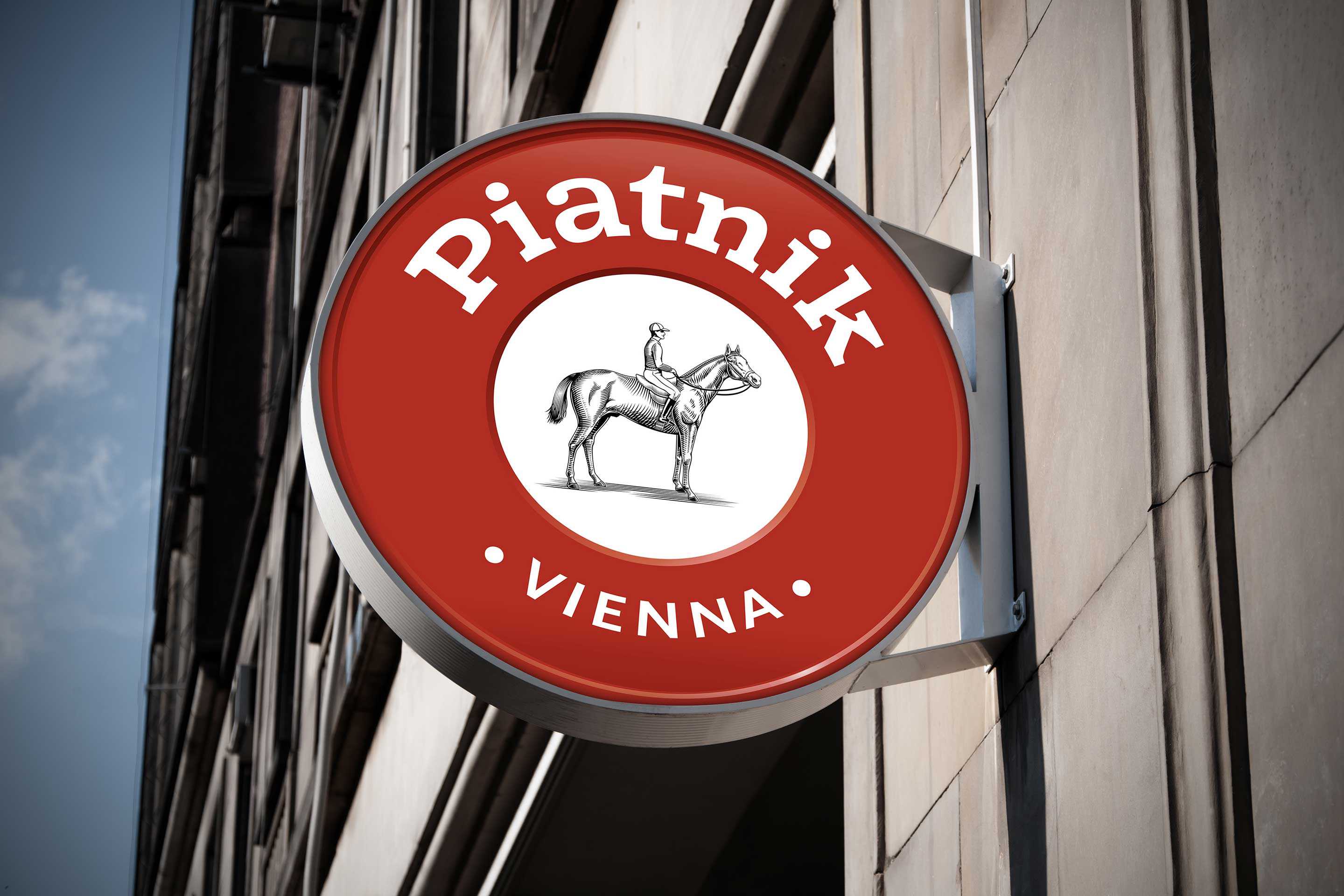 Logo Branding Design Firmenschild Piatnik