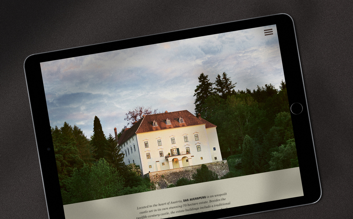 Branding Auersperg ipad Design Website Digitalbranding Österreich