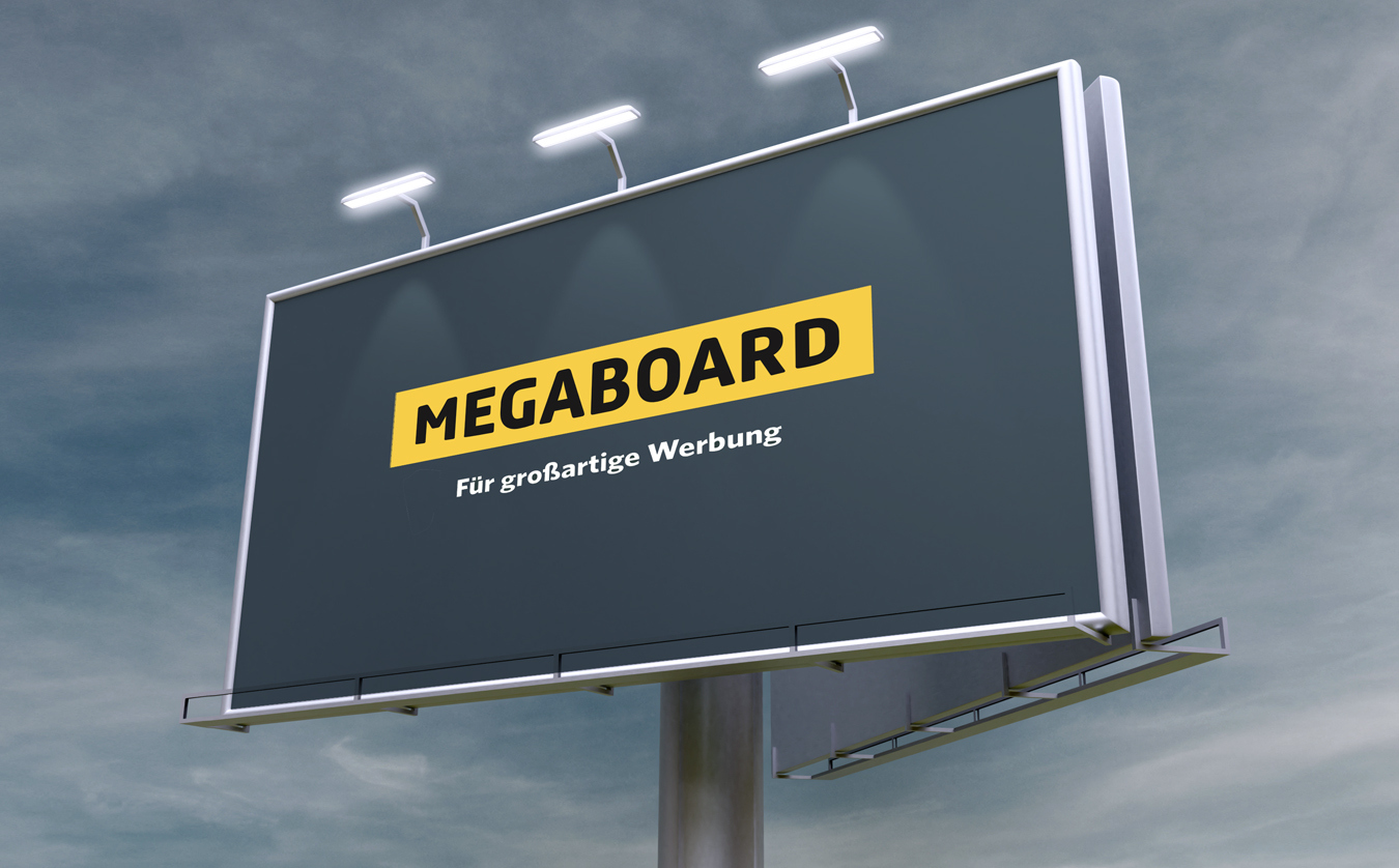 Branding: Megaboard, Wien, Billboard, Design, Hofegger Branding