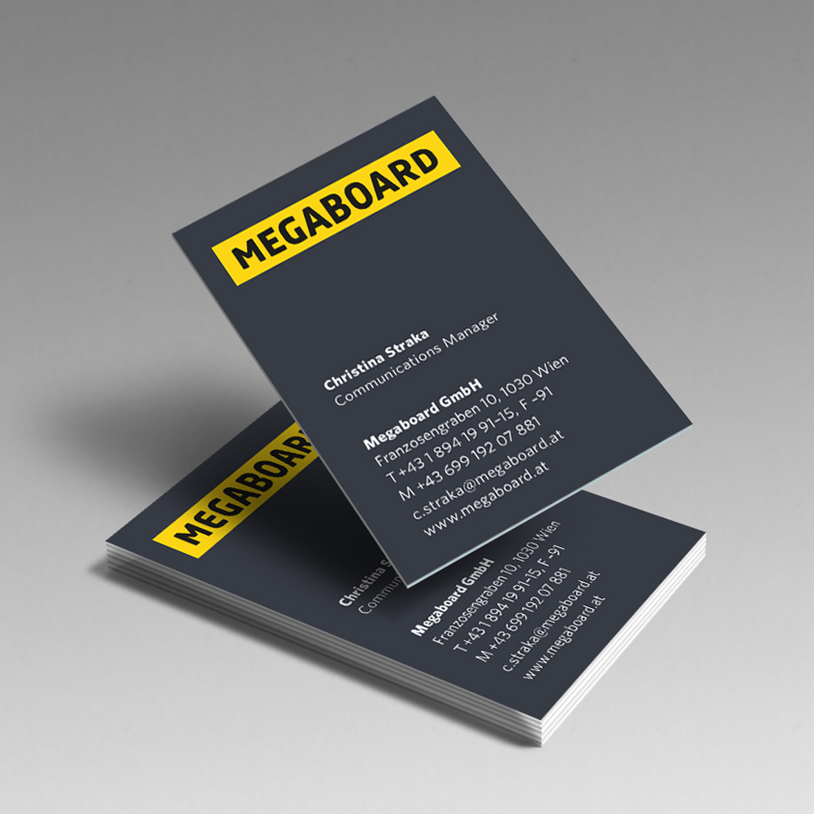 Branding im B2B: Megaboard Visitenkarten